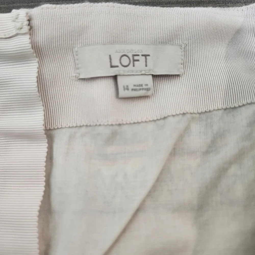LOFT Size 14 Striped Cotton Stretch Mini Skirt Pink Blue‎ Casual
